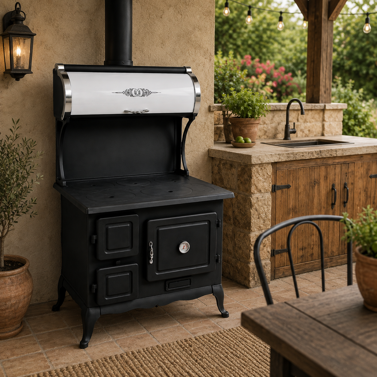 Ocotillo Cast-Iron Wood-Burning Stove