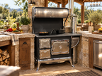 Silver Cast-Iron Wood-Burning Stove